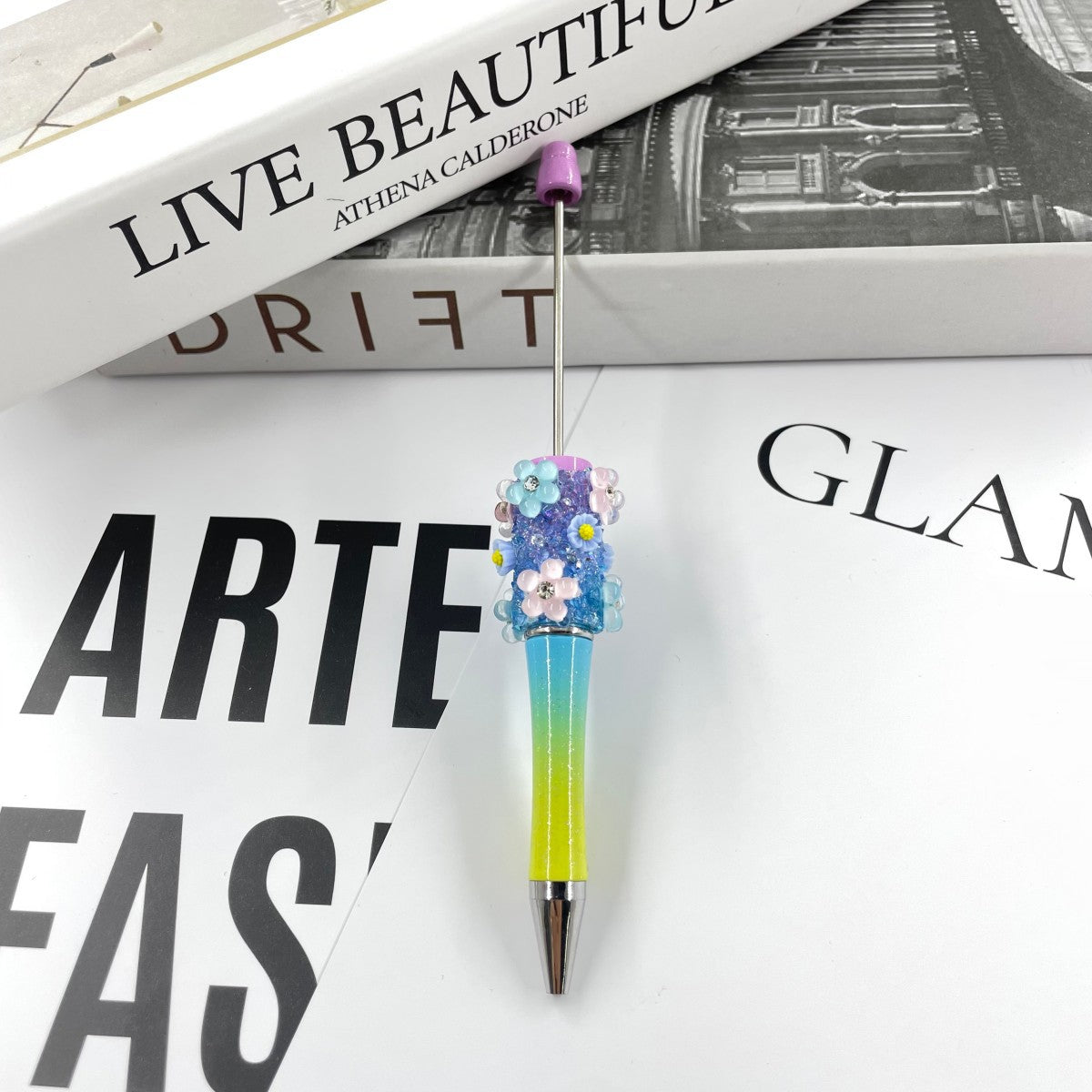 Wholesale 10pcs Dreamy Flower Starry Sky Sugar  beadable pens