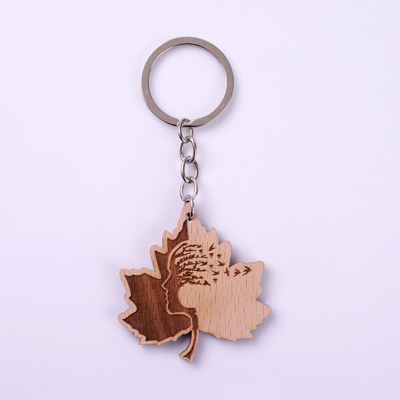 Wholesale Cartoon Cute Wooden Sign Keychain