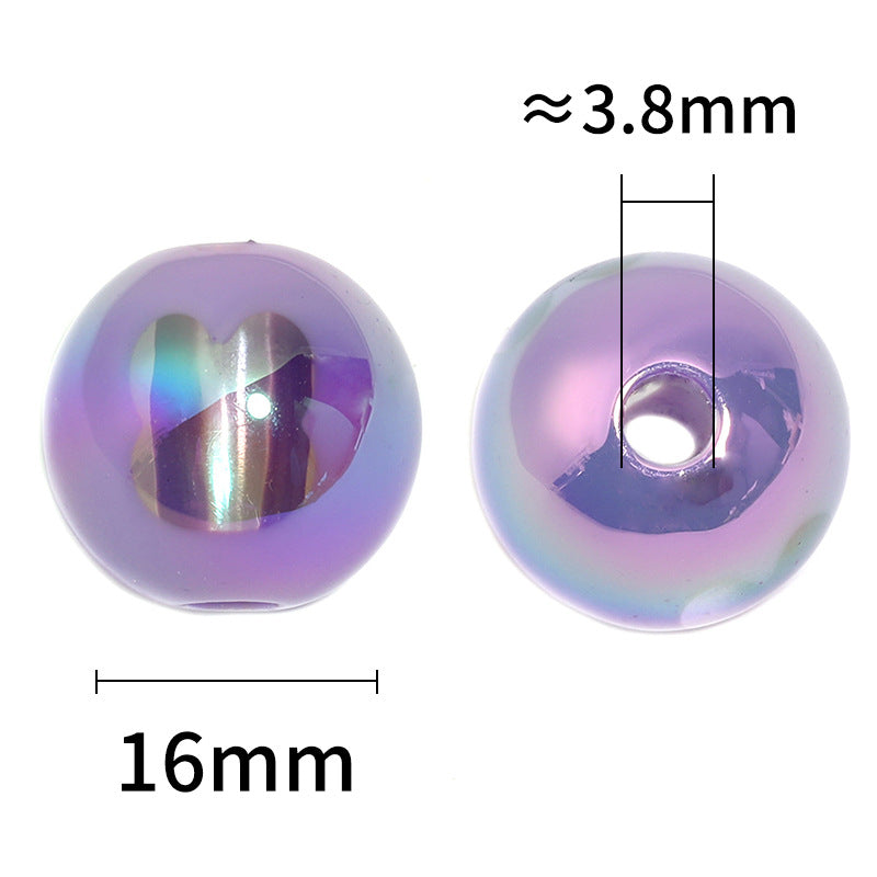 Wholesale 100pcs Candy-colored rabbit head round beads colorful flowers round beads