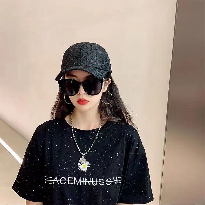 Wholesale Sunshade Lace Flower Ice Linen Baseball Caps