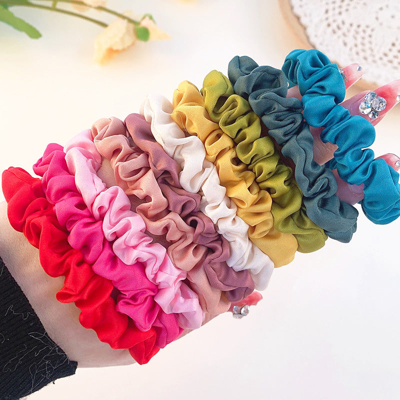 Wholesale Solid Color Satin Small Hair Tie