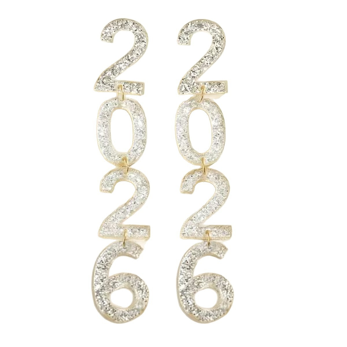 Wholesale Digital 2026 Acrylic Earrings