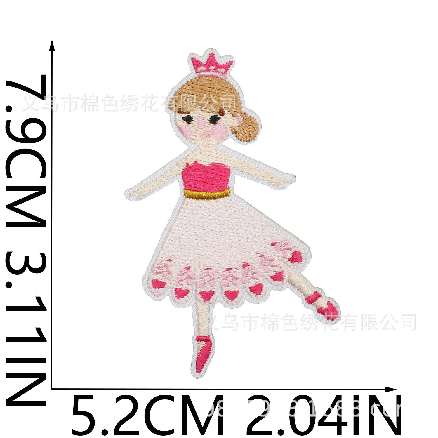Wholesale Pink Santa Embroidered Iron On Patch Heart Candy Design Decorative Patch For Bags Clothing Holiday Craft Supply