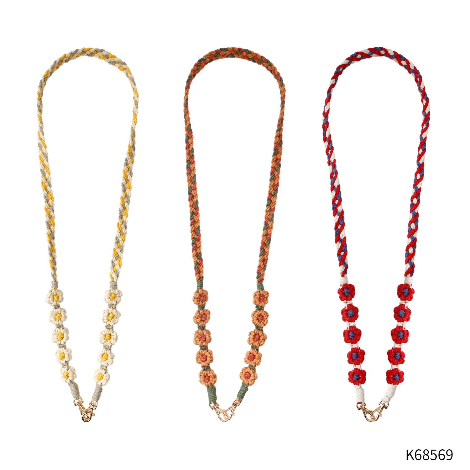 Wholesale Cotton Rope Daisy Handmade Phone Chain