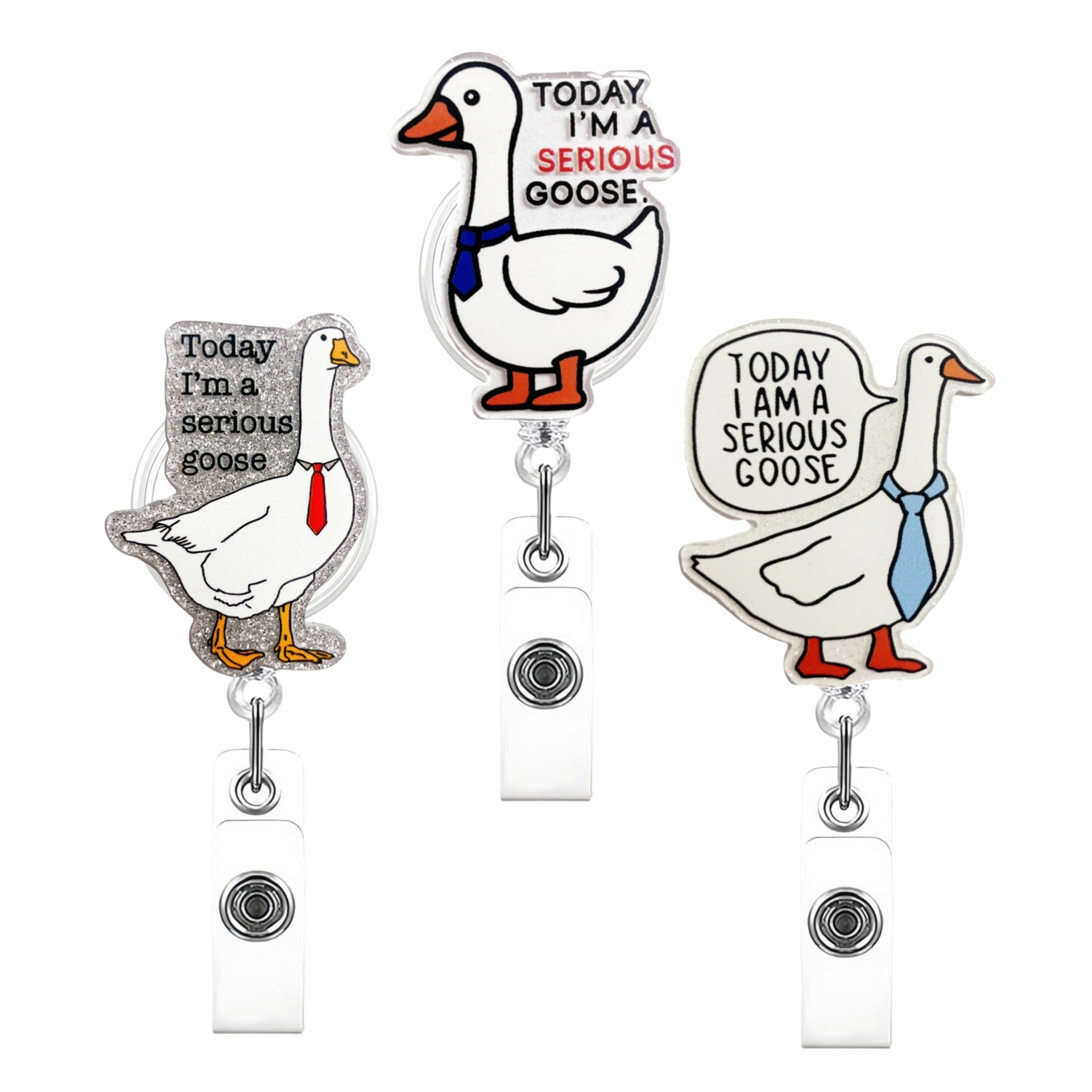 Wholesale Acrylic Fun Glitter Retractable Badge Keychain