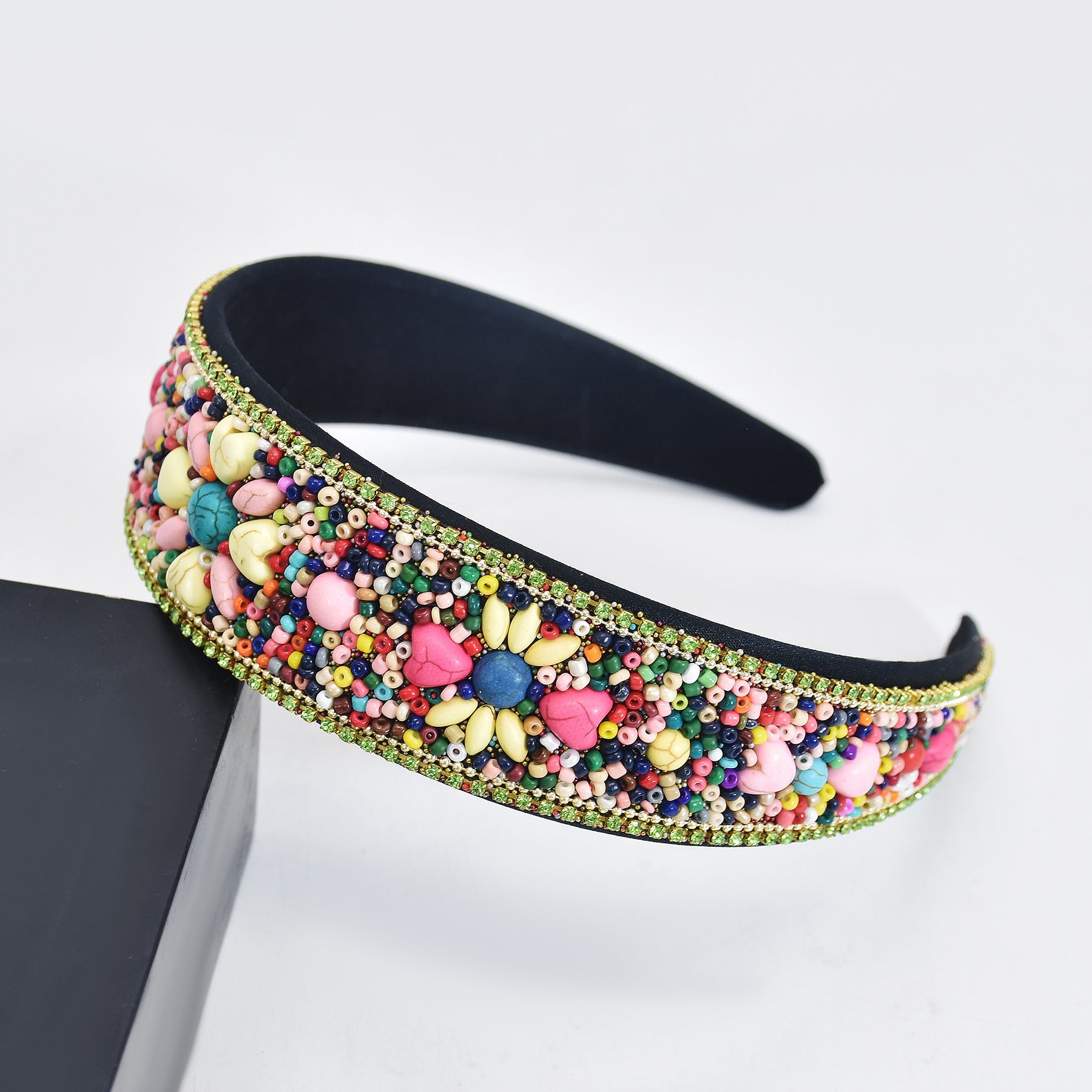Wholesale Bohemian Ethnic Style Geometric Pattern Rice Bead Headband