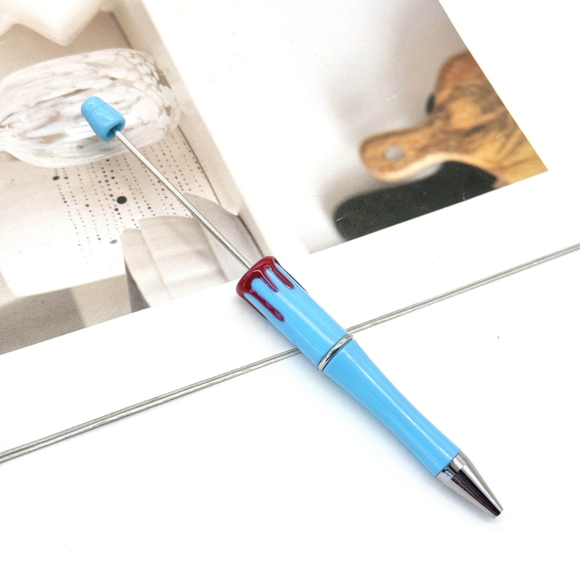 Wholesale New DIY Blood Print Beadable Pen Christmas Blood Print Pen