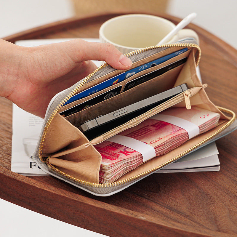 Wholesale gradient color long wallet