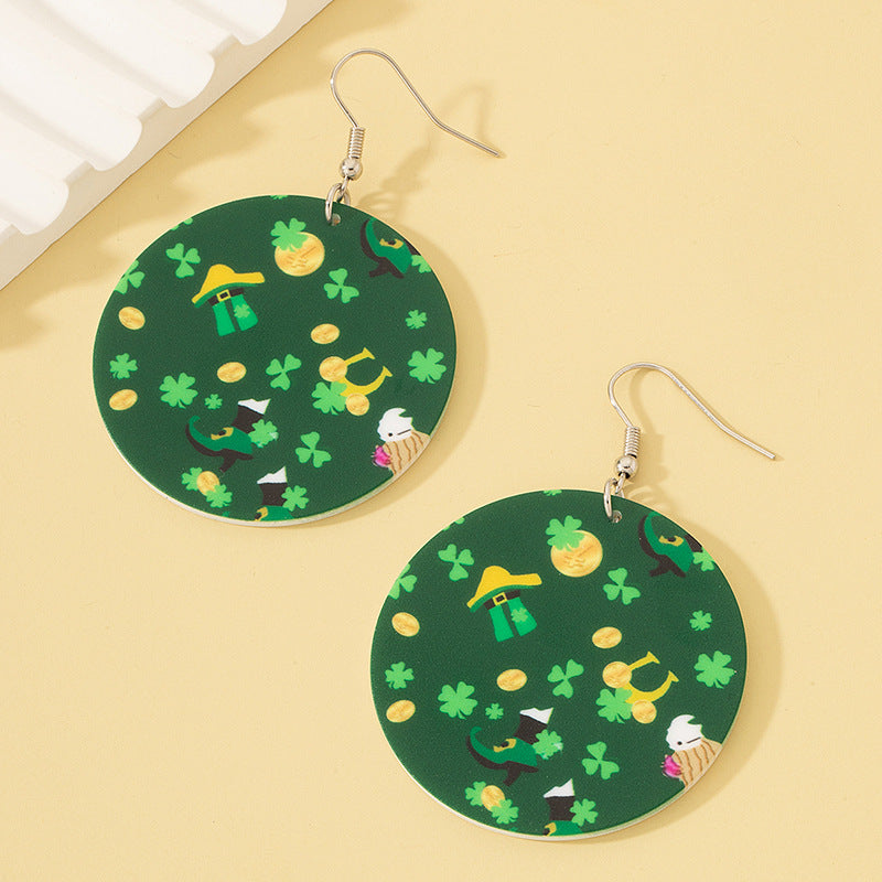 Wholesale St. Parkrit Festival Creative Personality Lucky Grass Pineapple House Earrings