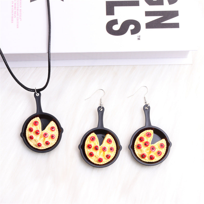 Wholesale Flat Bottomed Pot, Poached Eggs, Acrylic Earrings