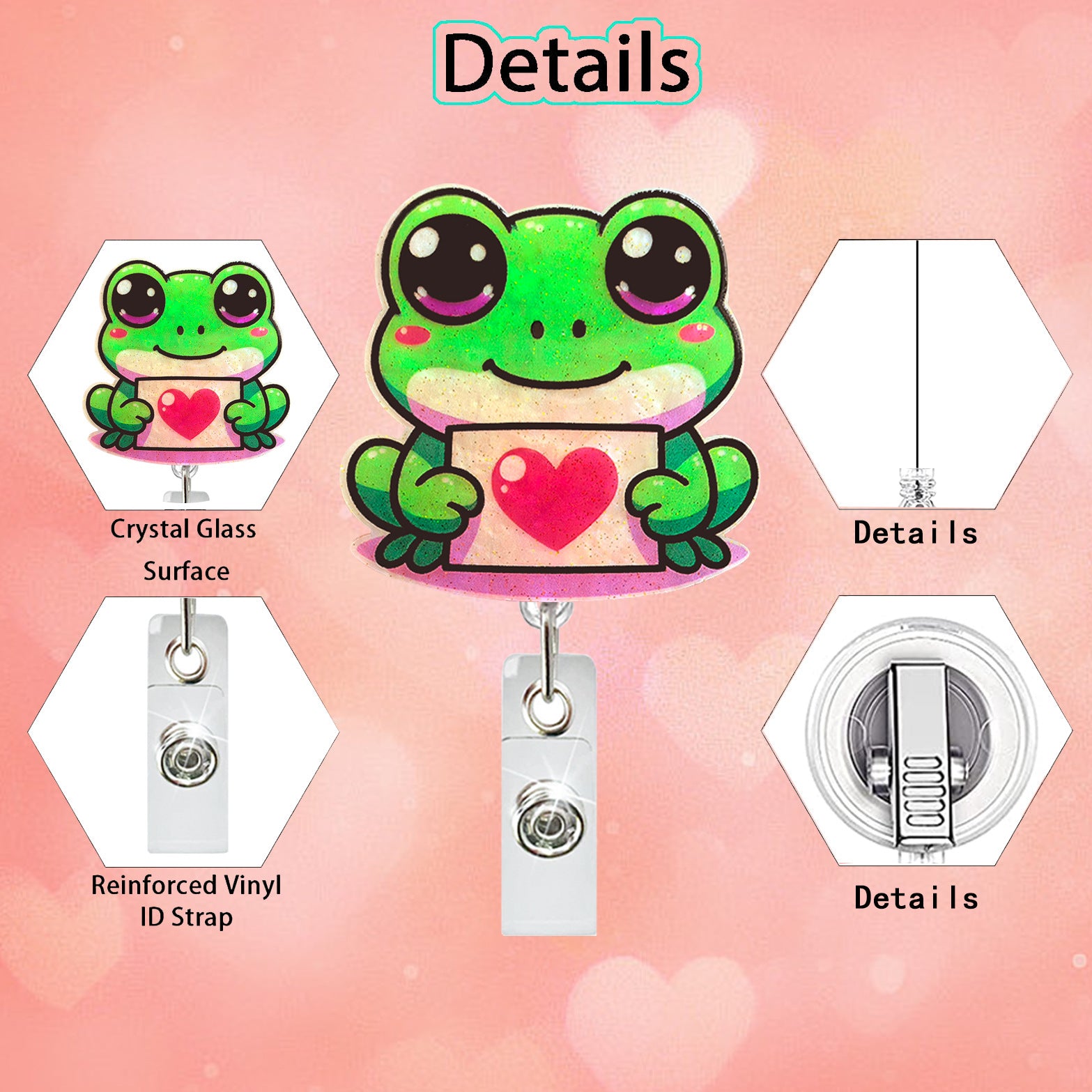 Wholesale acrylic frog retractable rotating easy pull buckle