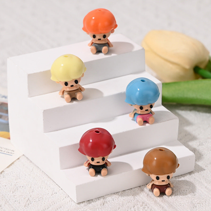 Wholesale 10pcs 3D Cartoon Character Sitting Pose Focal Beads OLY Exclusive