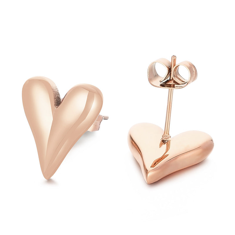 Wholesale Ladies Heart Gold Plated Earrings