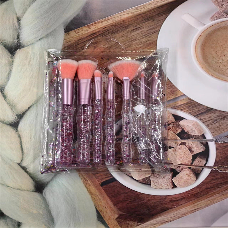 Wholesale of 7 Tributaries of Scallion Powder Bags, Makeup Brush Sets