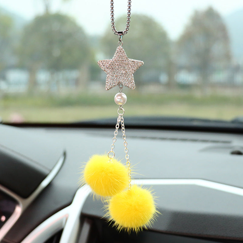 Wholesale Crystal Pentagram Mink Hair Balls