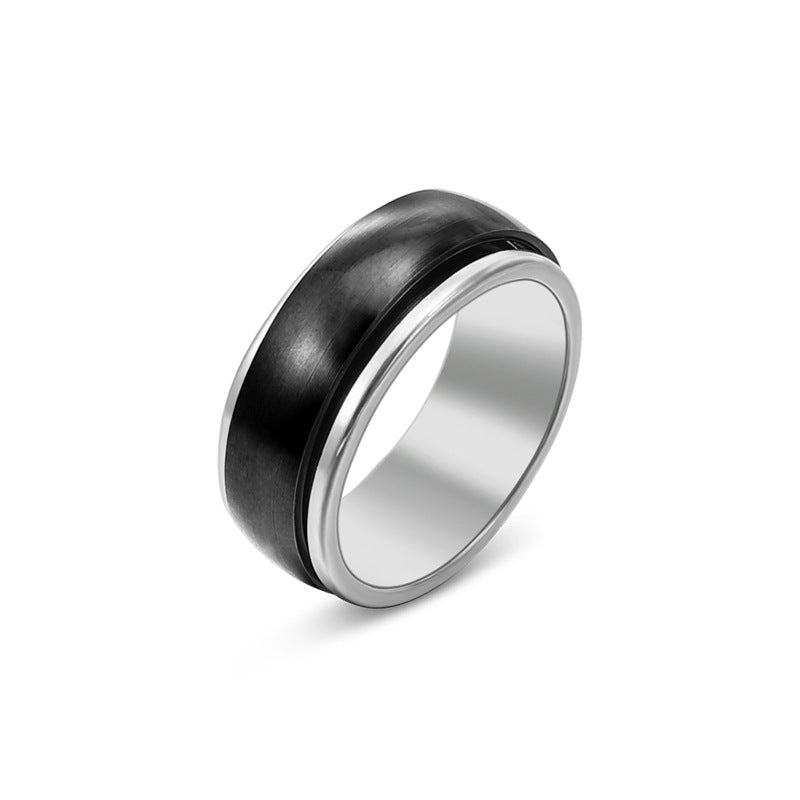 Wholesale Rotatable Titanium Steel Stainless Steel Roman Numeral Ring
