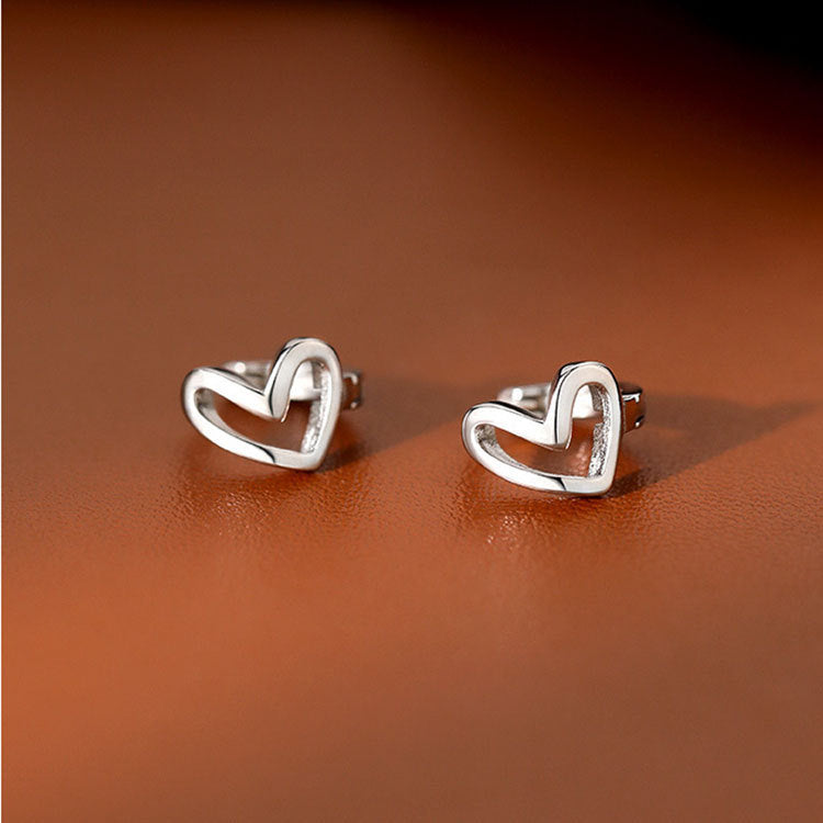Wholesale 925 Sterling Silver Anti Allergic Heart Ear Buckle