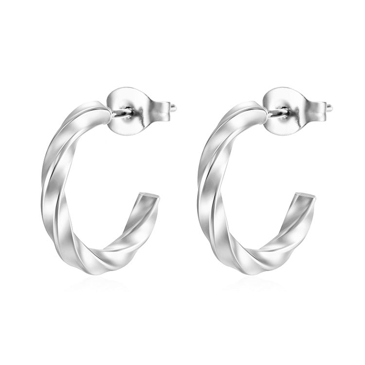 Wholesale Titanium Steel Geometric Women' s Earrings Luxury Style