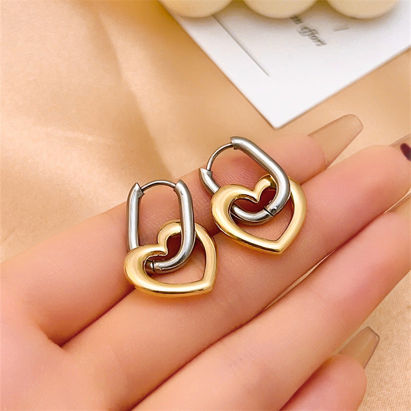 Wholesale Stainless Steel Toggle Love Earrings