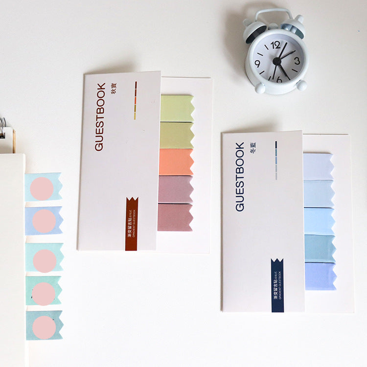 Wholesale Creative gradient message note N times sticky note note note paper simple portable student stationery