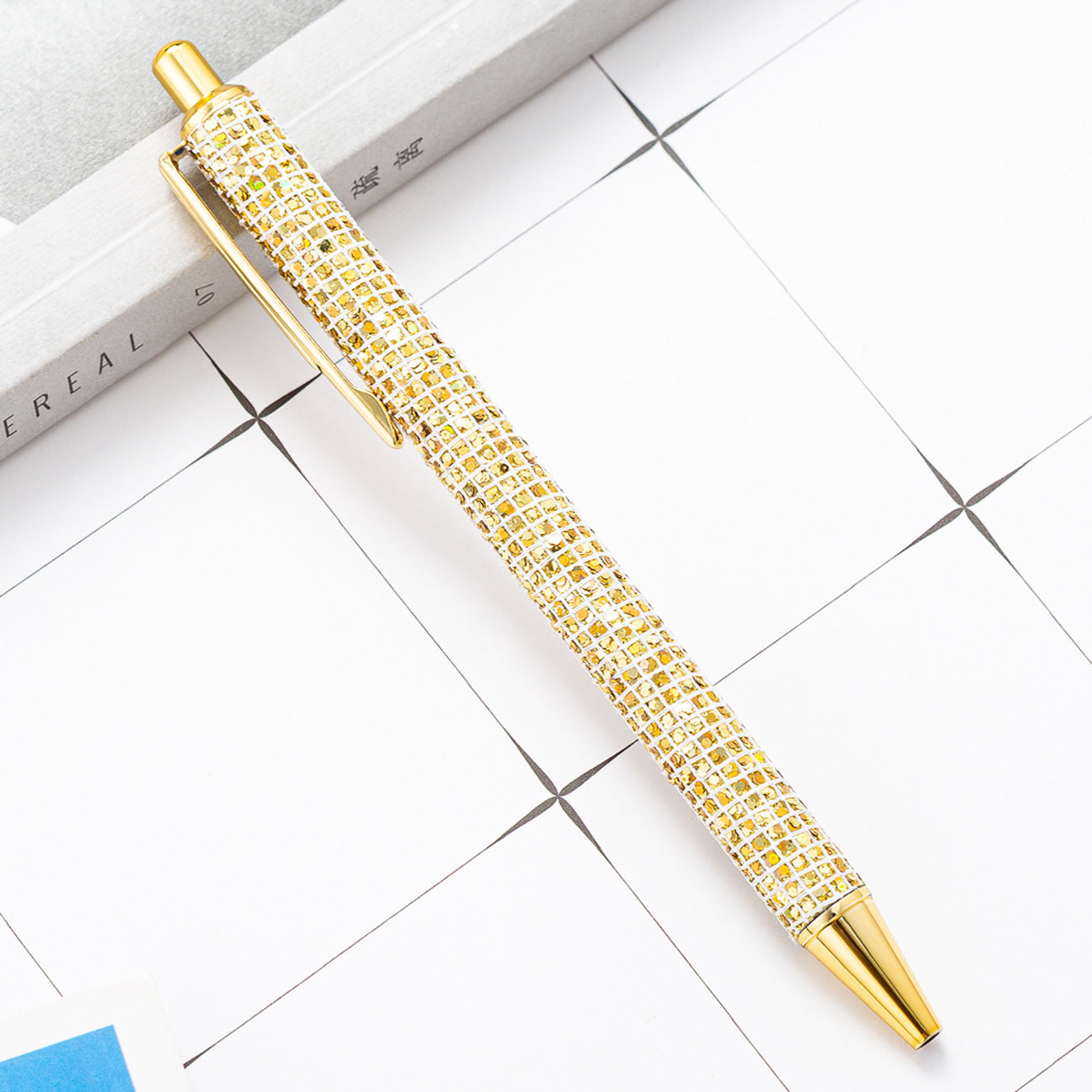 Wholesale Spot Gold Powder Press Ballpoint Pen
