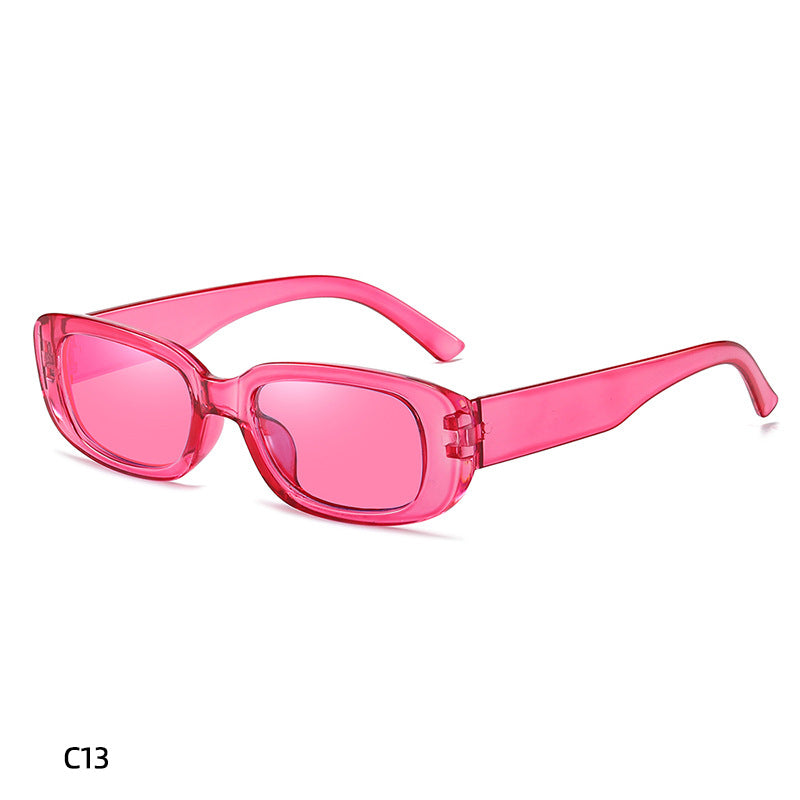 Wholesale PC Film Fashion Square Frame Solid Color Sunglasses