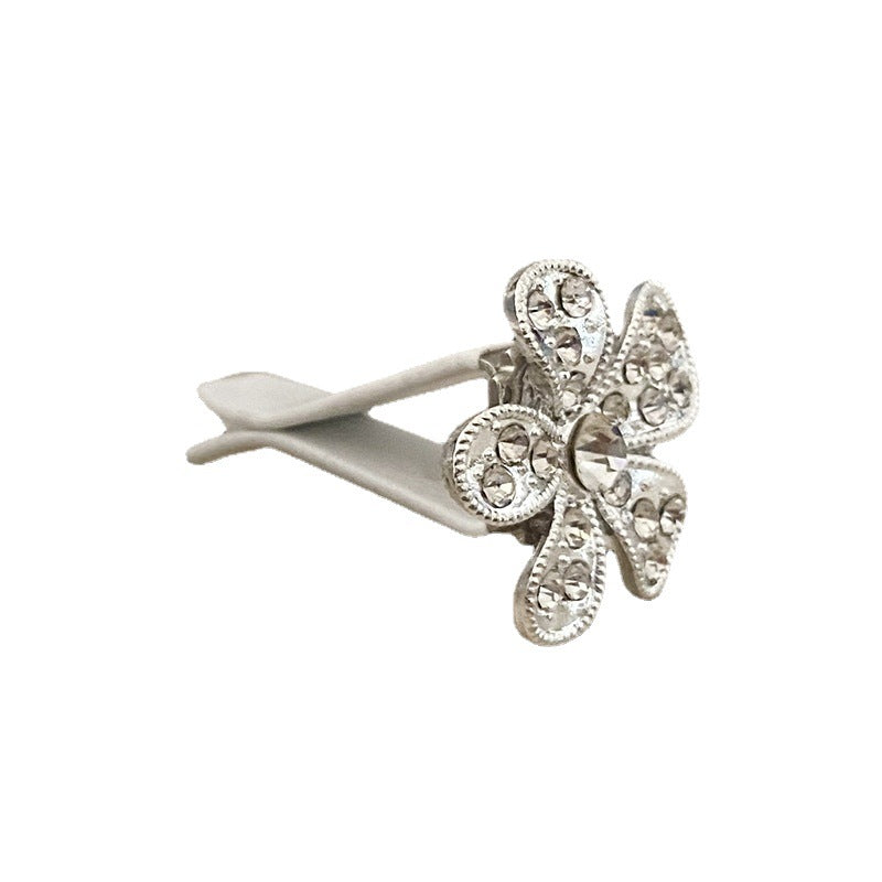 Wholesale rhinestone five-petal flower car decoration clip car air conditioning outlet exquisite diamond crystal supplies ornaments