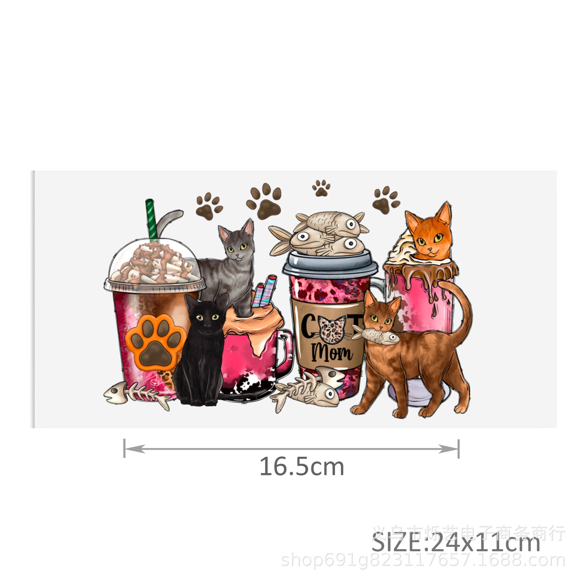 Wholesale Drink series transparent 16oz Cup UV DTF Wraps