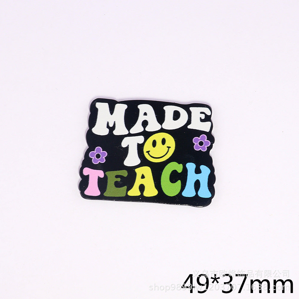 Wholesale 10 new pink cartoon jewelry acrylic DIY patches