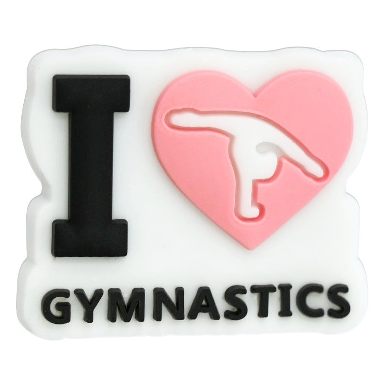 Wholesale  Random 100pcs/pack  Gymnastics Cartoon Beads DIY Beaded Pen Craft Beads