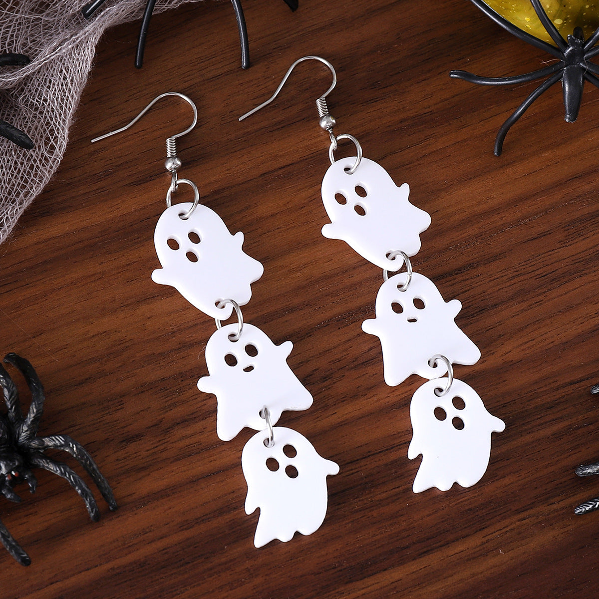 Wholesale Acrylic Gothic  Triple ing Pendant Earrings