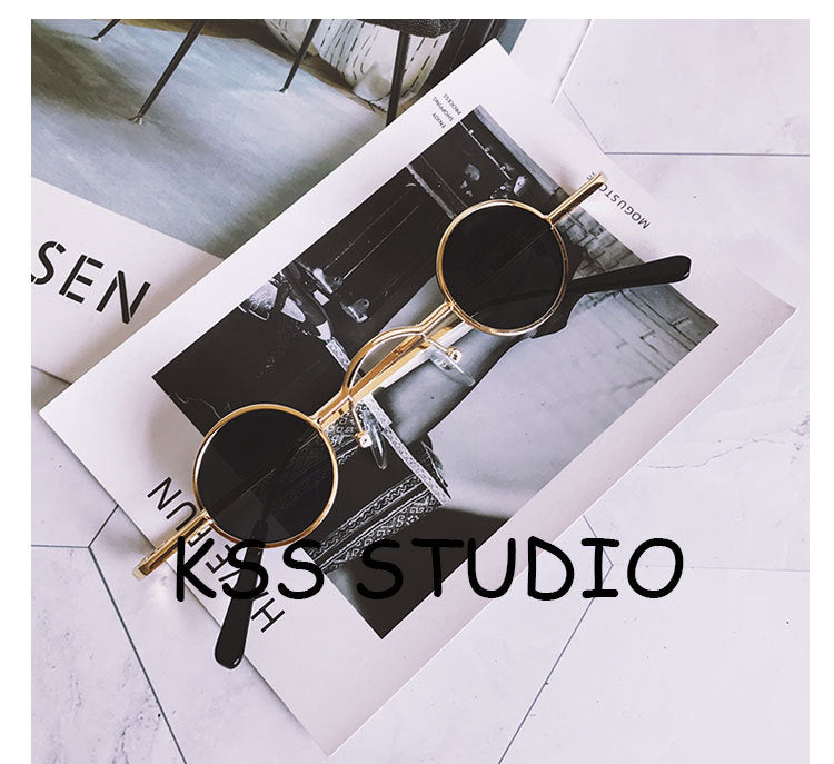 Wholesale Small Round Retro Personality Punk Sunglasses