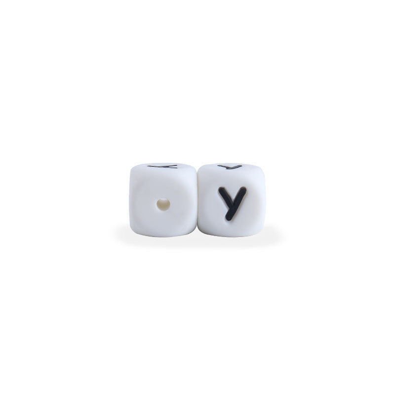 Wholesale 3PCS 12mm 26 English Letters Silicone Beads