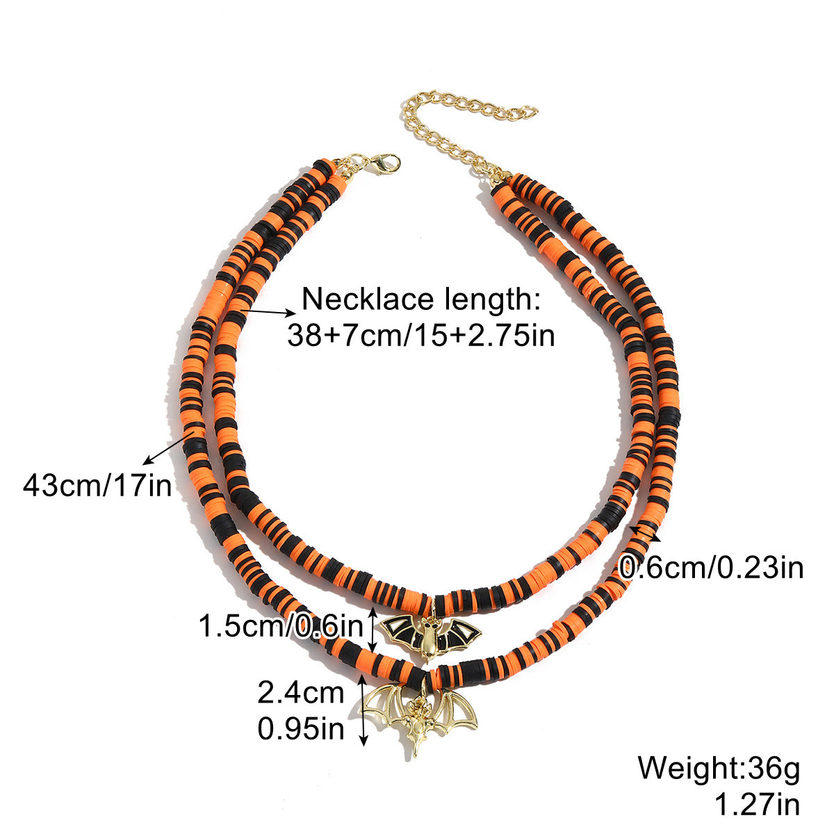Wholesale Halloween Skull Pumpkin Zinc Alloy Necklace