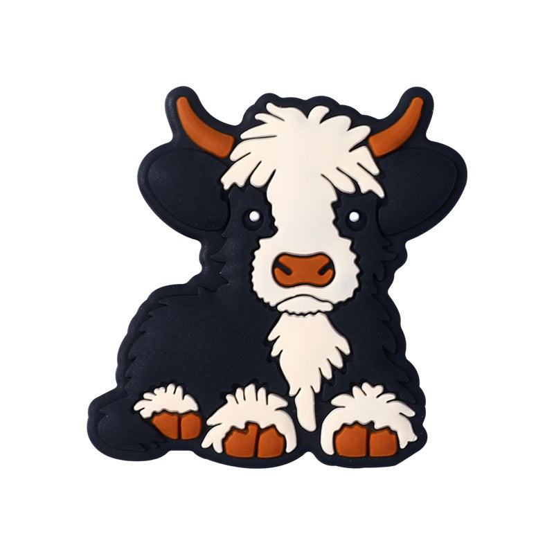 Wholesale 20pcs cartoon highland bull Focal Beads