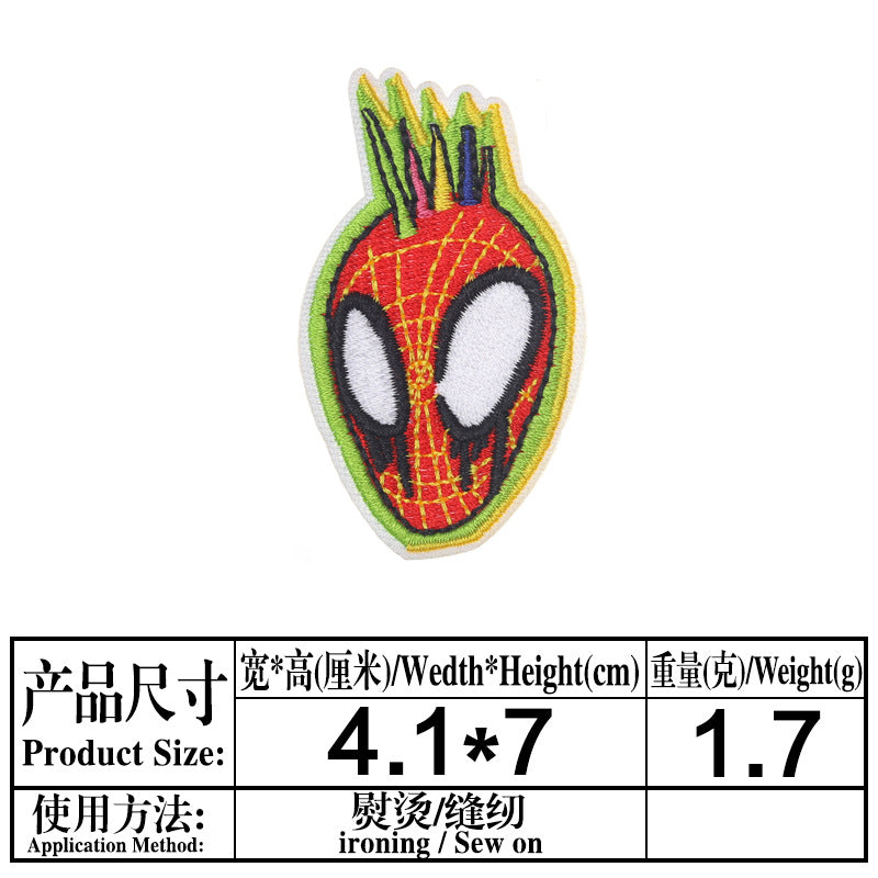 Wholesale 10 Pack Cartoon Embroidered Patch Set Sup erhero Theme DIY Sew On Patches For Clothing Bags Towels Fashion Accessory For Resale MysteryZone