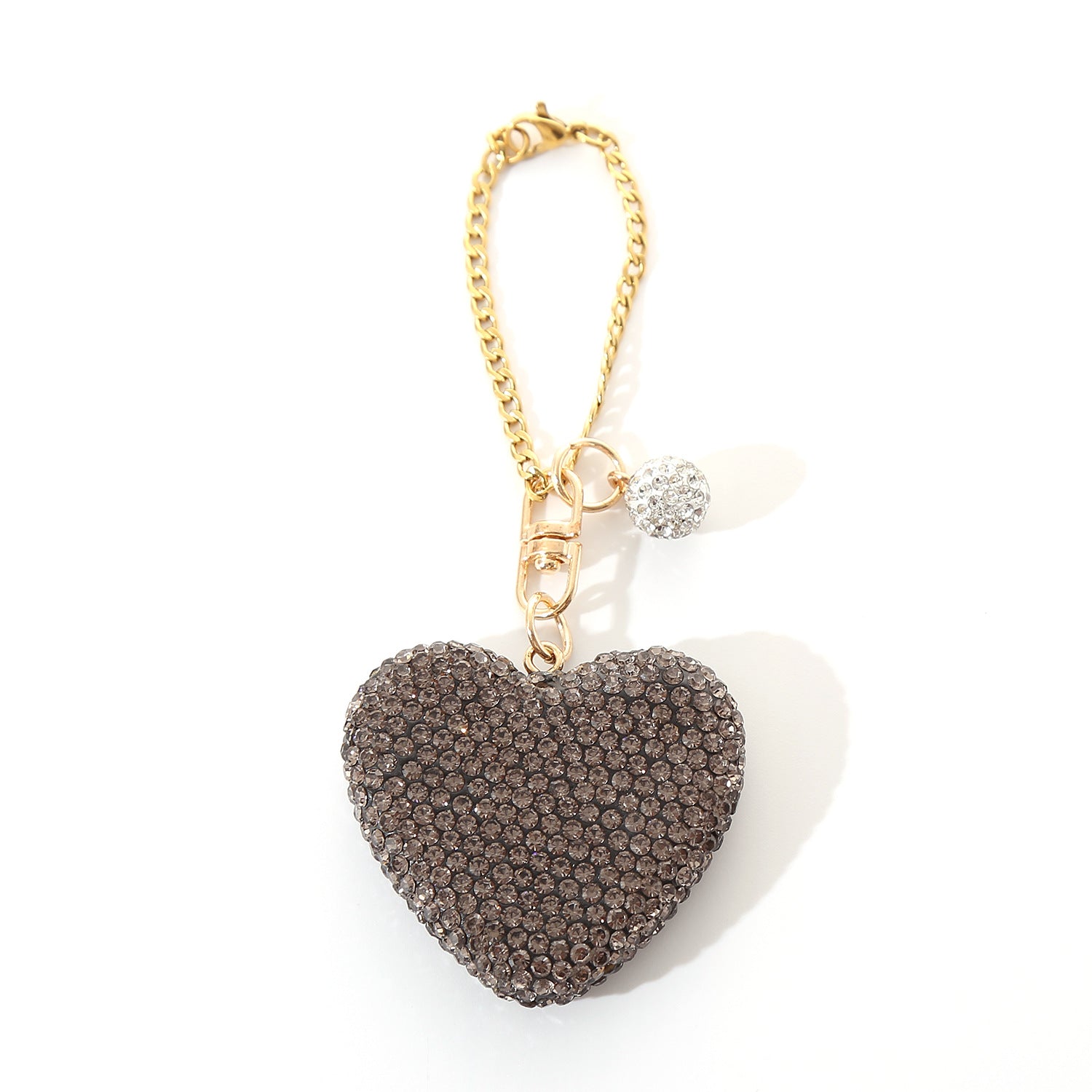 Wholesale Creative Love Fashion Water Diamond Peach Heart Car Keychains