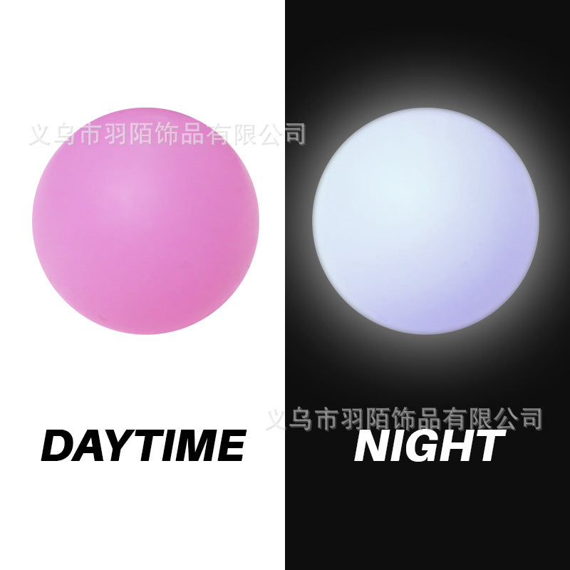 Wholesale 50pcs Luminous Round Beads Silicone Beads Jewelry Accessories Loose Beads