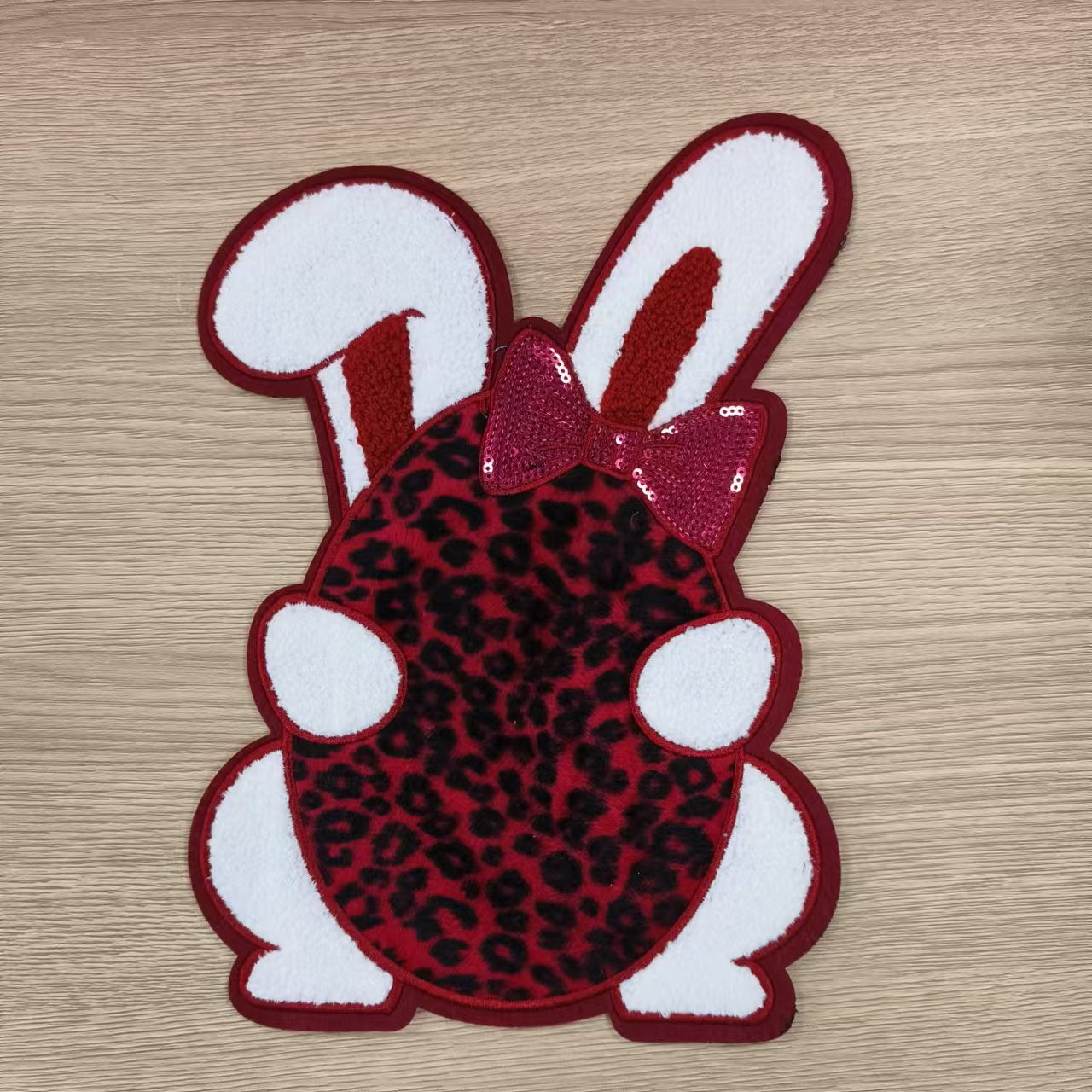 Wholesale Sequin Embroidered Easter Bunny Egg Patch Oversized Applique For Coats Trendy Craft Supply Boutique Resale