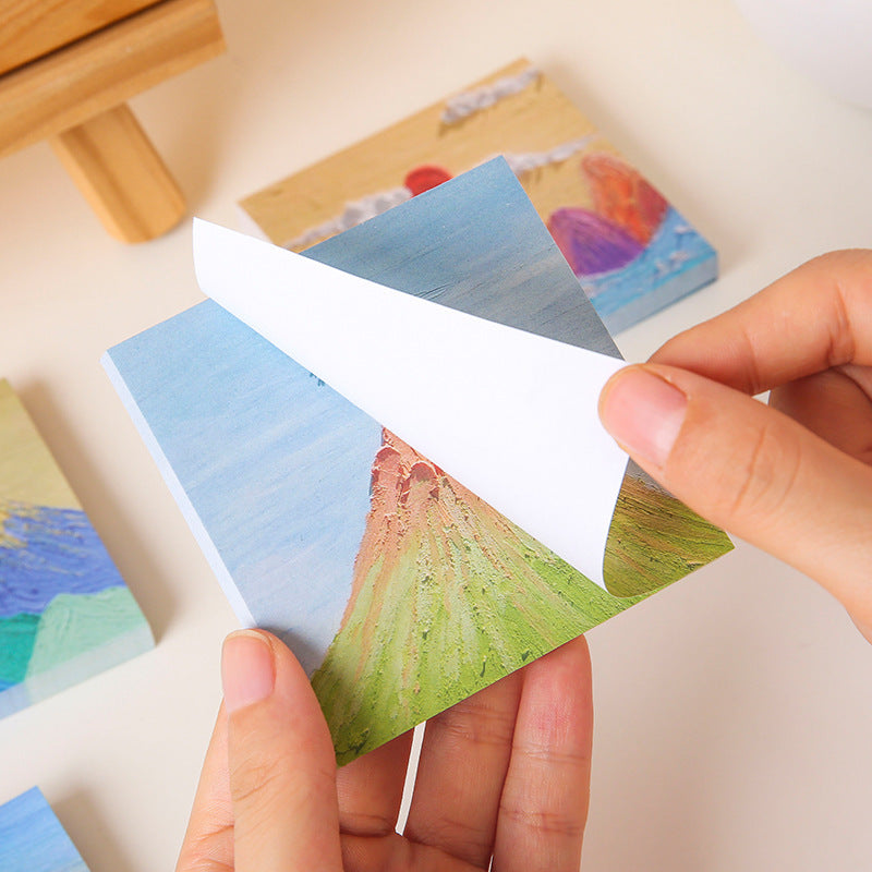 Wholesale Colorful oil painting style sticky notes