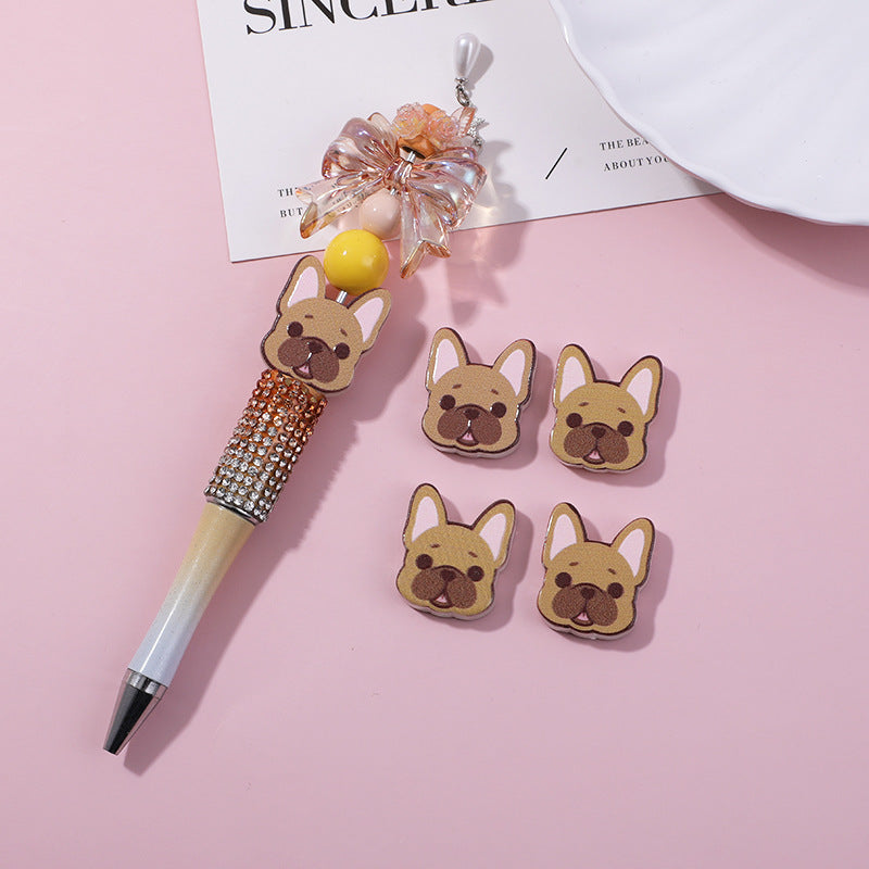Wholesale 10pcs Husky Dog Straight-Hole Beads DIY Accessories