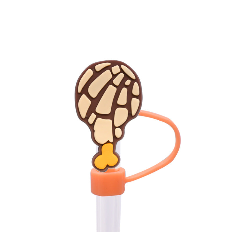 Wholesale Random 100pcs 10M  bread dust plug straw hat creative DIY cup straw accessories