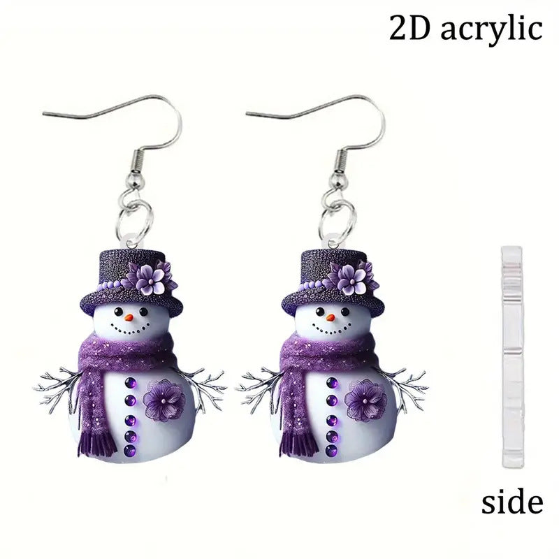 Wholesale Christmas Snowman Earrings  Vintage Creative Earrings