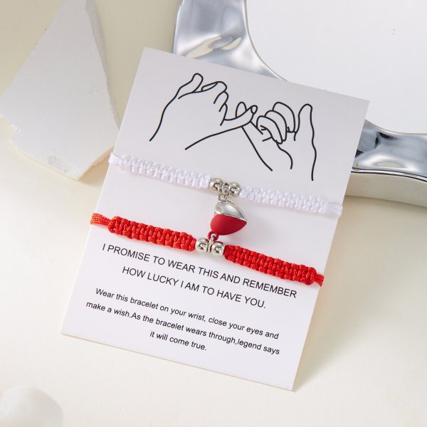 Wholesale  love woven love magnetic bracelet suit