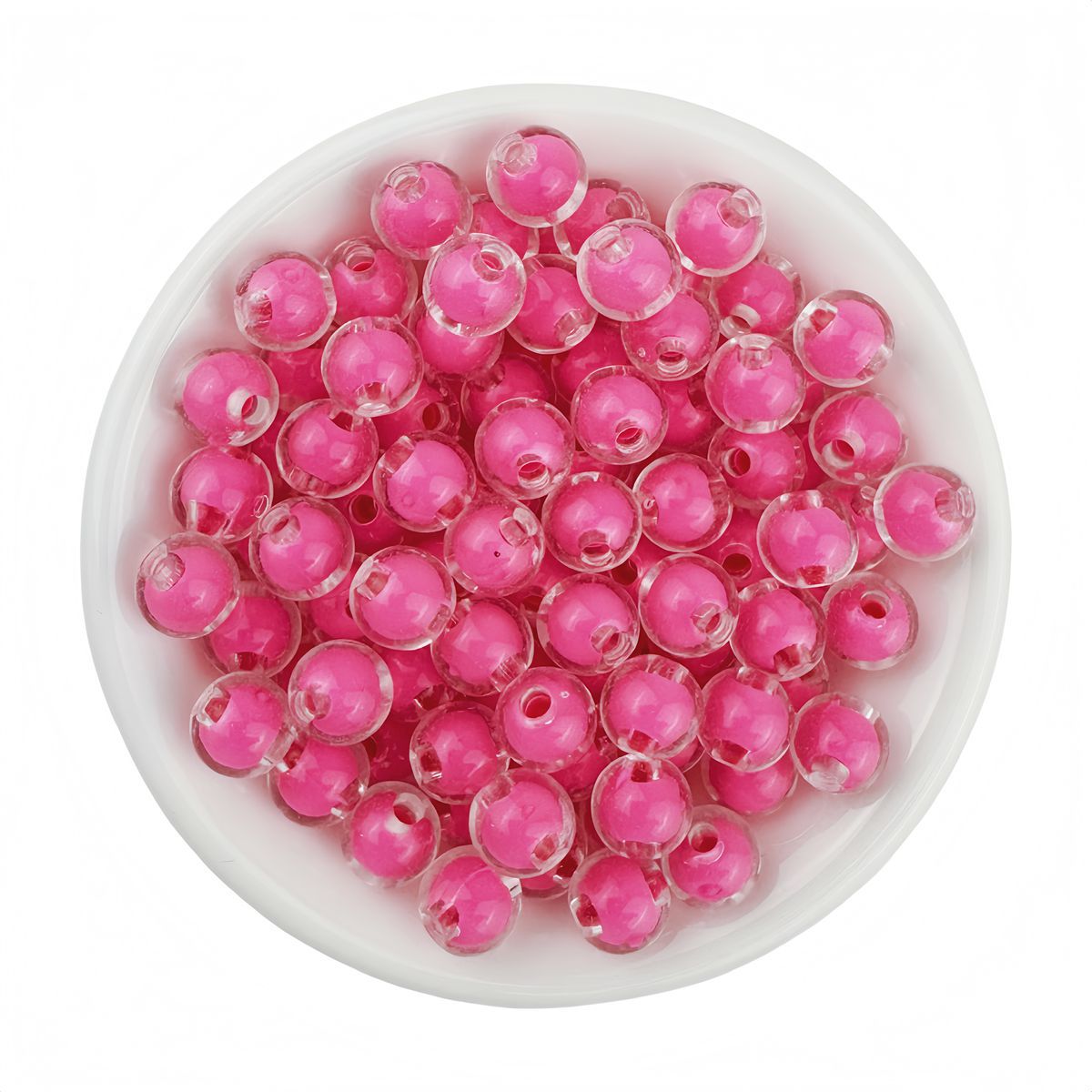 Wholesale 8mm10mm transparent beads straight hole color beads diy 50pcs/pack