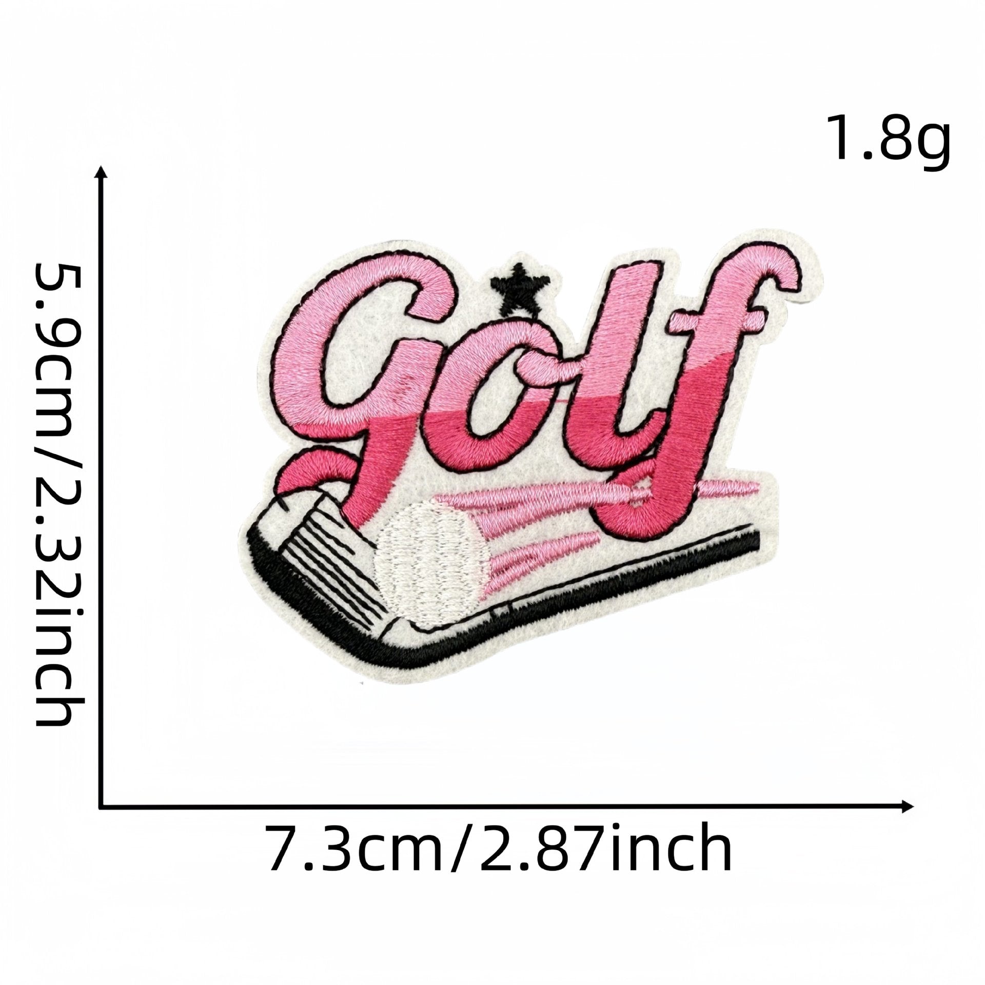 Wholesale Cartoon Sports Golf Pink Series Embroidery DIY Patches