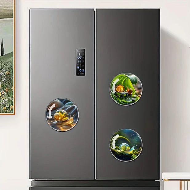 Wholesale Cute Snail Bubble Grass and Raindrop Garden Glass Patch Soft Magnetic Fridge Magnet