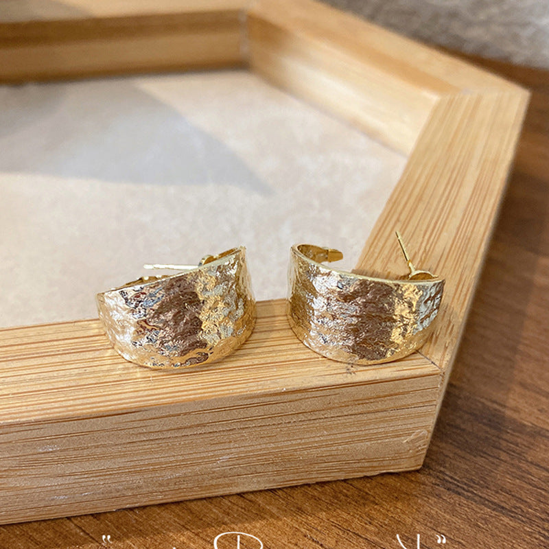 Wholesale Polished Silver Needle Simple Earrings