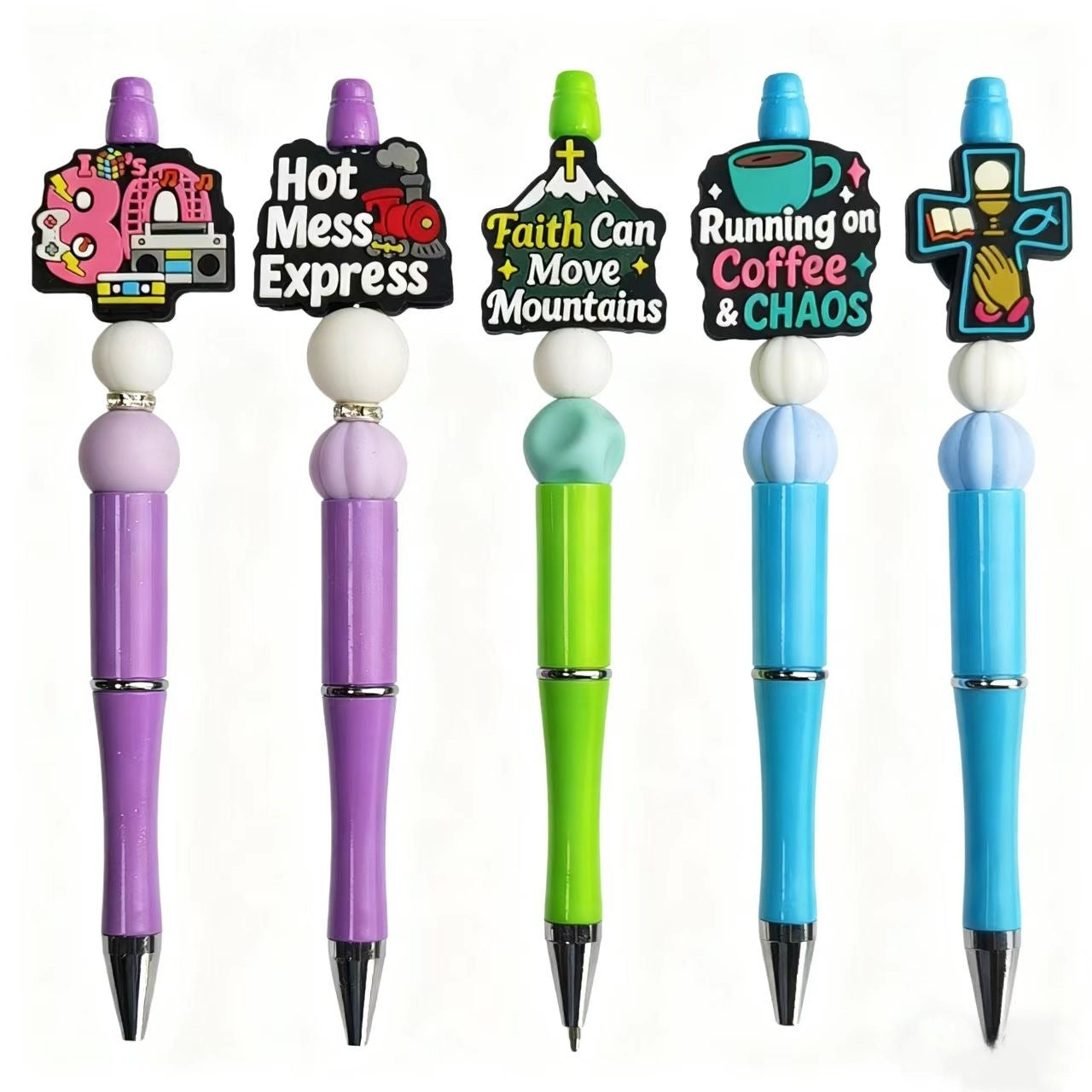 Wholesale 10pcs Colorful cartoon letters Focal Beads