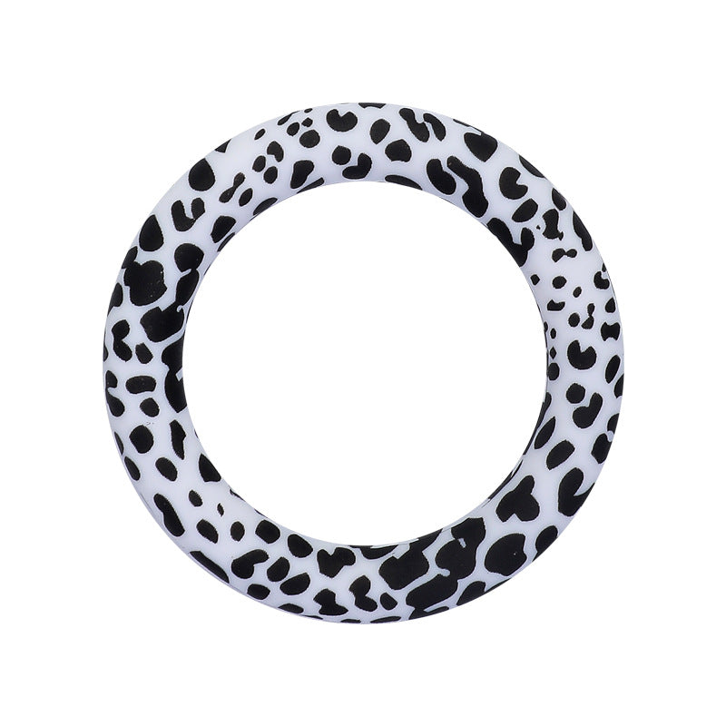 Wholesale 20PCS 65mm Leopard Print Silicone Ring Accessories